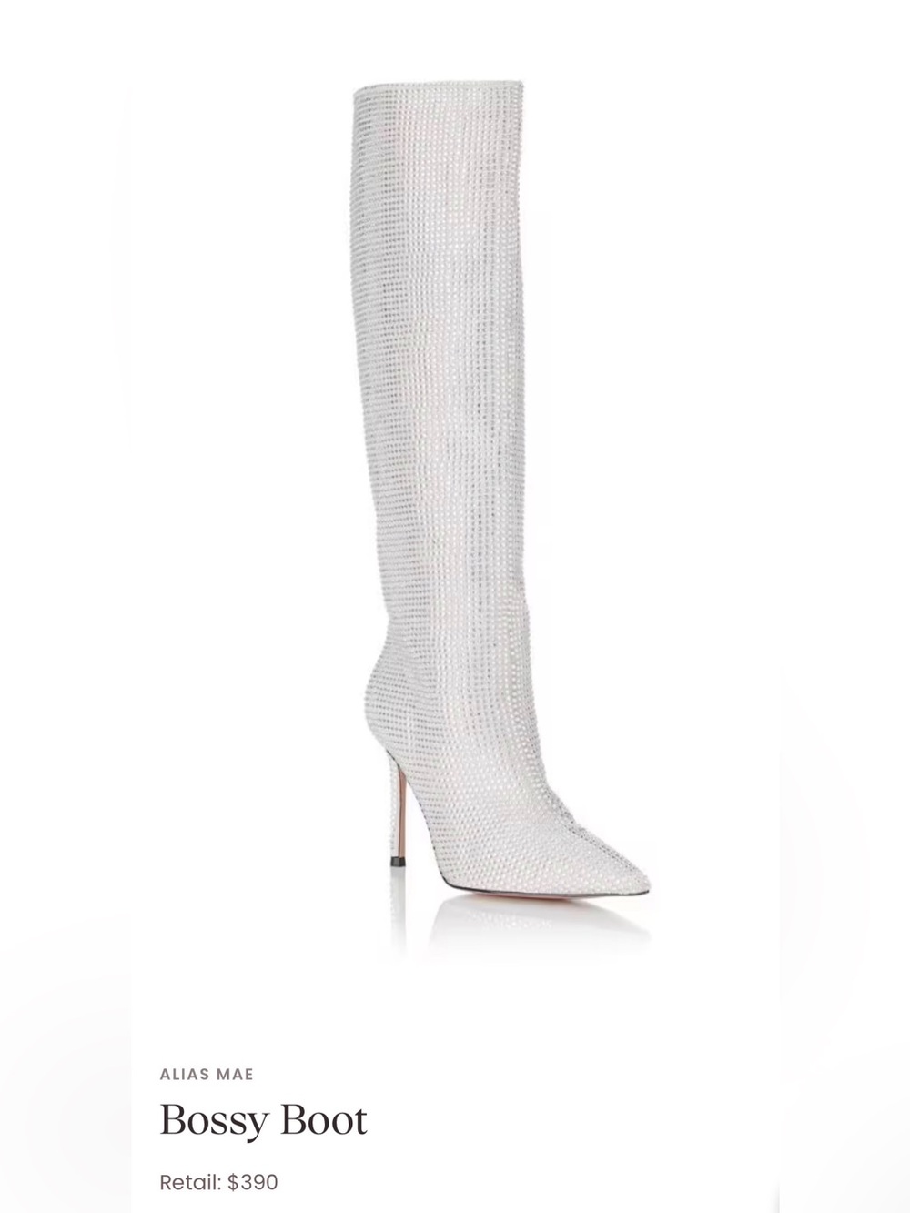Alias Mae Bossy Boot in Silver Rhinestone